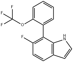 4-Methoxy-7-(perfluorophenyl)indole-3-acetonitrile Structure