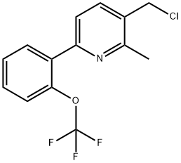 3-(Chloromethyl)-2-methyl-6-(2-(trifluoromethoxy)phenyl)pyridine 구조식 이미지