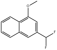 Naphthalene, 3-(difluoromethyl)-1-methoxy- Structure