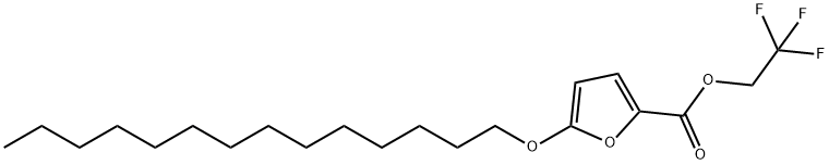 2-Furancarboxylic acid, 5-(tetradecyloxy)-, 2,2,2-trifluoroethyl ester Structure