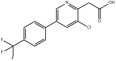 3-Chloro-5-(4-(trifluoromethyl)phenyl)pyridine-2-acetic acid Structure