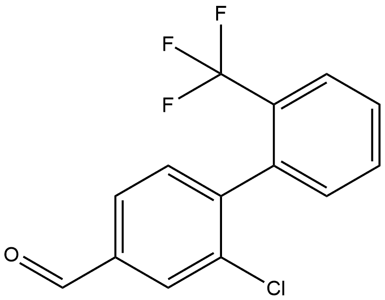 2-Chloro-2'-(trifluoromethyl)[1,1'-biphenyl]-4-carboxaldehyde Structure