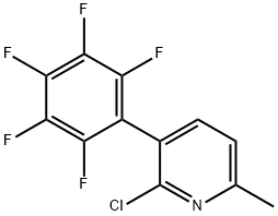 2-Chloro-6-methyl-3-(perfluorophenyl)pyridine Structure