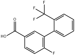 4-Fluoro-3-(2-trifluoromethylphenyl)benzoic acid Structure