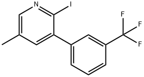 2-Iodo-5-methyl-3-(3-(trifluoromethyl)phenyl)pyridine Structure