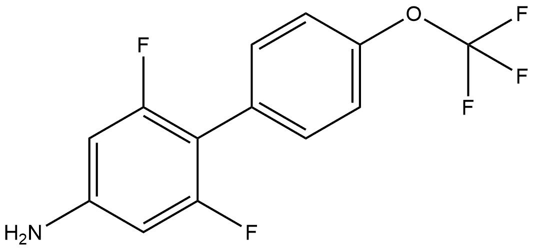 2,6-Difluoro-4'-(trifluoromethoxy)[1,1'-biphenyl]-4-amine Structure