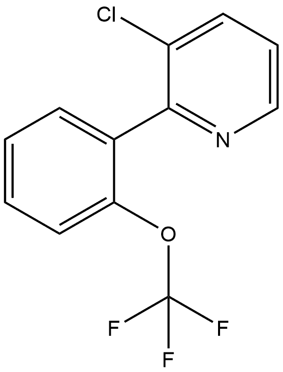 3-Chloro-2-[2-(trifluoromethoxy)phenyl]pyridine Structure