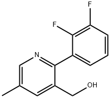 2-(2,3-Difluorophenyl)-5-methylpyridine-3-methanol Structure