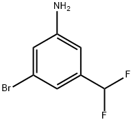 Benzenamine, 3-bromo-5-(difluoromethyl)- Structure