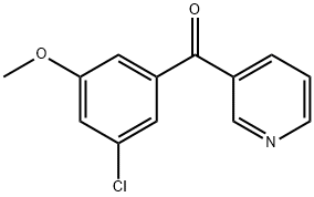 3-(3-Chloro-5-methoxybenzoyl)pyridine Structure