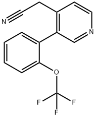 3-(2-(Trifluoromethoxy)phenyl)pyridine-4-acetonitrile Structure