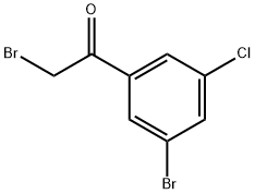 3-Bromo-5-chlorophenacyl bromide Structure