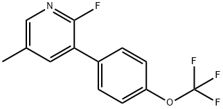 2-Fluoro-5-methyl-3-(4-(trifluoromethoxy)phenyl)pyridine Structure