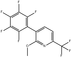 2-Methoxy-3-(perfluorophenyl)-6-(trifluoromethyl)pyridine Structure