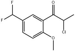 1-Propanone, 2-chloro-1-[5-(difluoromethyl)-2-methoxyphenyl]- Structure