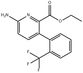 Ethyl 6-amino-3-(2-(trifluoromethyl)phenyl)picolinate Structure