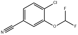 Benzonitrile, 4-chloro-3-(difluoromethoxy)- Structure