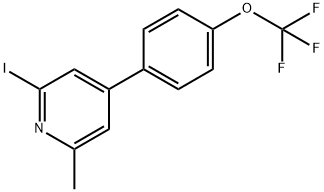 2-Iodo-6-methyl-4-(4-(trifluoromethoxy)phenyl)pyridine Structure