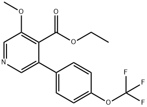 Ethyl 3-methoxy-5-(4-(trifluoromethoxy)phenyl)isonicotinate Structure