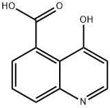 5-Quinolinecarboxylic acid, 4-hydroxy- 구조식 이미지