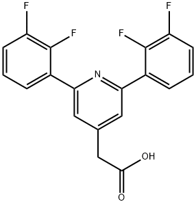 2,6-Bis(2,3-difluorophenyl)pyridine-4-acetic acid Structure