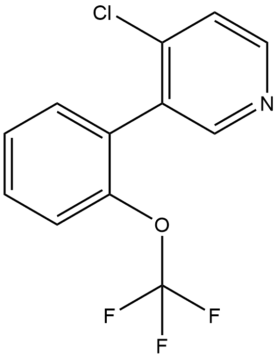 4-Chloro-3-[2-(trifluoromethoxy)phenyl]pyridine Structure