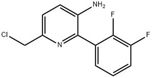 3-Amino-6-(chloromethyl)-2-(2,3-difluorophenyl)pyridine Structure