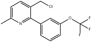 3-(Chloromethyl)-6-methyl-2-(3-(trifluoromethoxy)phenyl)pyridine Structure