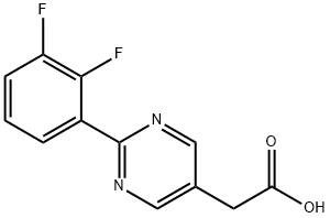 2-(2,3-Difluorophenyl)pyrimidine-5-acetic acid Structure