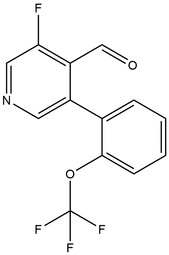 3-Fluoro-5-[2-(trifluoromethoxy)phenyl]-4-pyridinecarboxaldehyde Structure