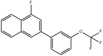 1-Fluoro-3-(3-(trifluoromethoxy)phenyl)naphthalene Structure