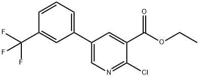 Ethyl 2-chloro-5-(3-(trifluoromethyl)phenyl)nicotinate Structure