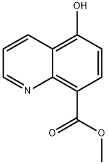 8-Quinolinecarboxylic acid, 5-hydroxy-, methyl ester 구조식 이미지