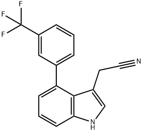 4-(3-(Trifluoromethyl)phenyl)indole-3-acetonitrile Structure