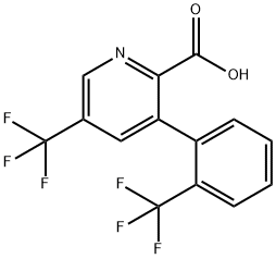 5-(Trifluoromethyl)-3-(2-(trifluoromethyl)phenyl)picolinic acid Structure