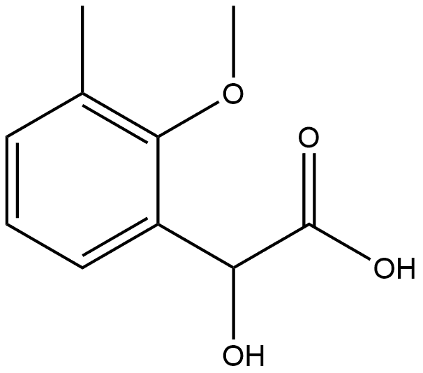 Benzeneacetic acid, α-hydroxy-2-methoxy-3-methyl- Structure