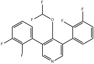 3,5-Bis(2,3-difluorophenyl)-4-(difluoromethoxy)pyridine Structure