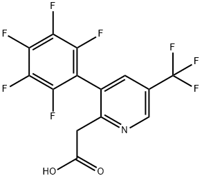 3-(Perfluorophenyl)-5-(trifluoromethyl)pyridine-2-acetic acid Structure