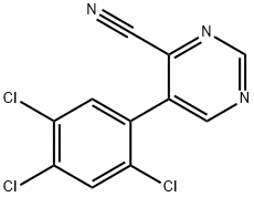 4-Cyano-5-(2,4,5-trichlorophenyl)pyrimidine Structure