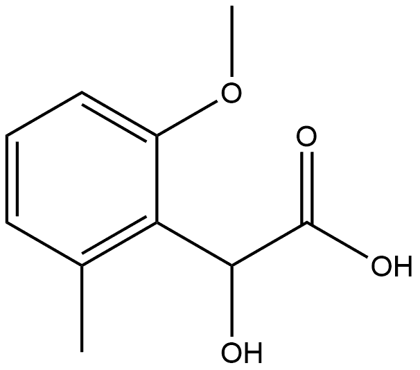 Benzeneacetic acid, α-hydroxy-2-methoxy-6-methyl- Structure