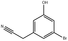 2-(3-bromo-5-hydroxyphenyl)acetonitrile 구조식 이미지