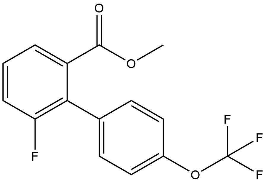 Methyl 6-fluoro-4'-(trifluoromethoxy)[1,1'-biphenyl]-2-carboxylate Structure