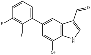 5-(2,3-Difluorophenyl)-4-hydroxyindole-3-carboxaldehyde Structure