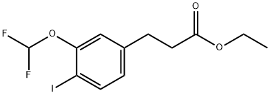 Ethyl 3-(3'-(difluoromethoxy)-4'-iodophenyl)propionate Structure