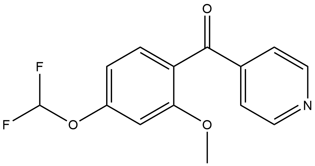 4-(Difluoromethoxy)-2-methoxyphenyl]-4-pyridinylmethanone Structure