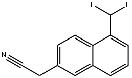 1-(Difluoromethyl)naphthalene-6-acetonitrile Structure