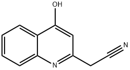 4-Hydroxyquinoline-2-acetonitrile 구조식 이미지