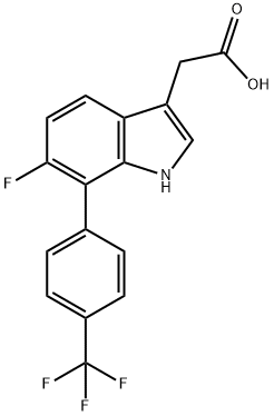 6-Fluoro-7-(4-(trifluoromethyl)phenyl)indole-3-acetic acid Structure