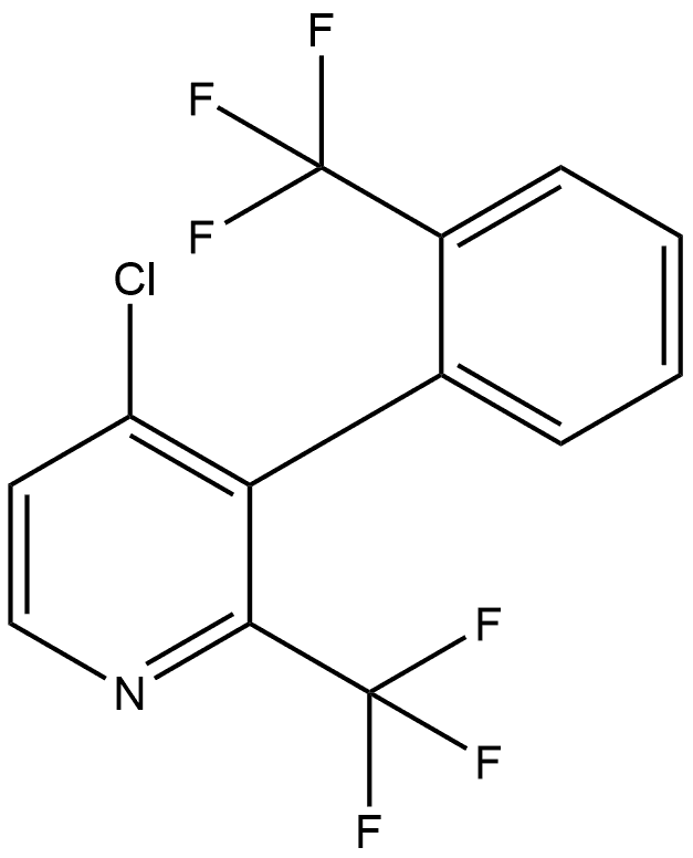 4-Chloro-2-(trifluoromethyl)-3-[2-(trifluoromethyl)phenyl]pyridine Structure