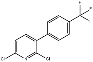 2,6-dichloro-3-(4-(trifluoromethyl)phenyl)pyridine Structure